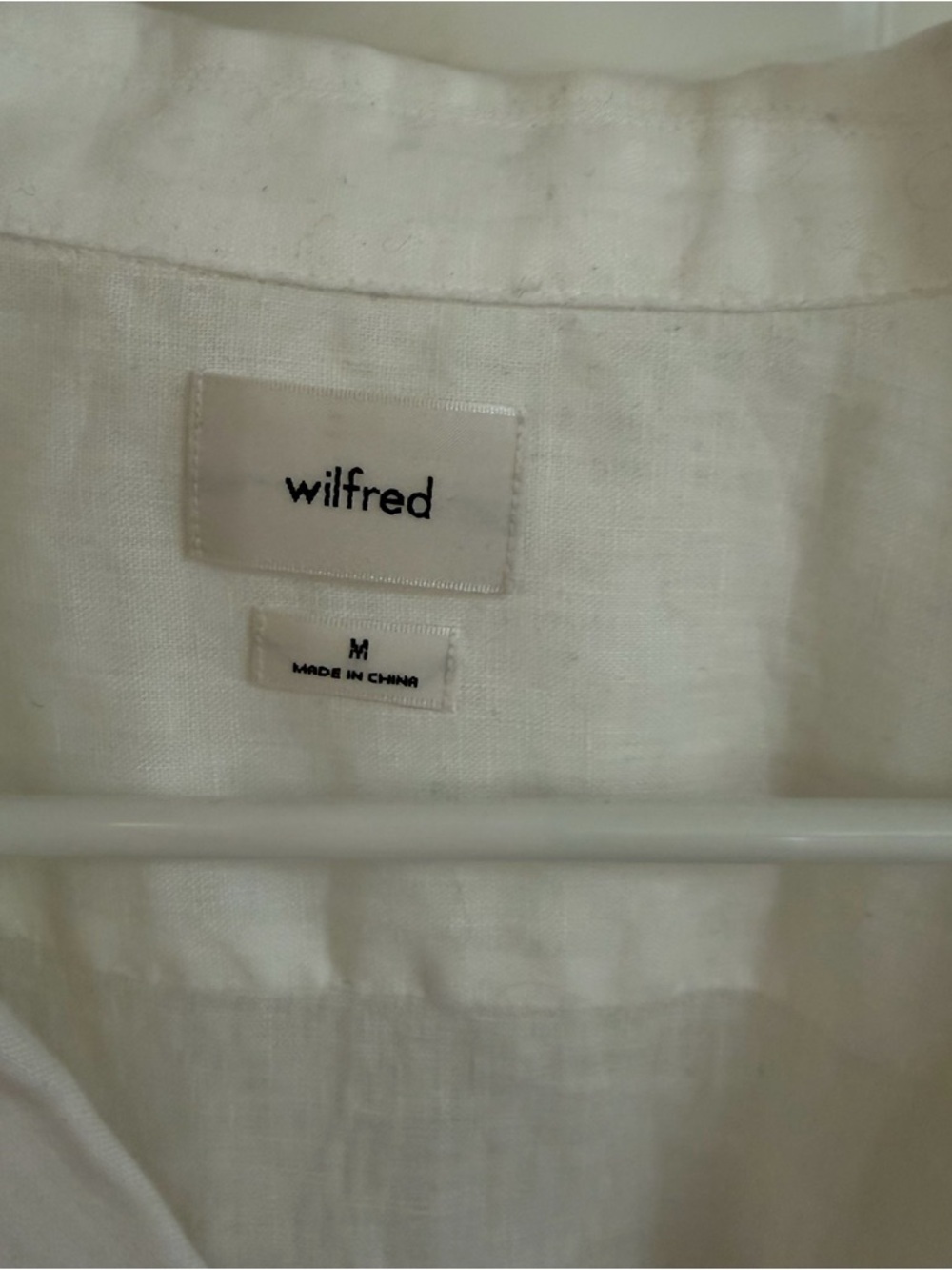 Wilfred linen Cropped White Button Front Shirt - Picture 9 of 10
